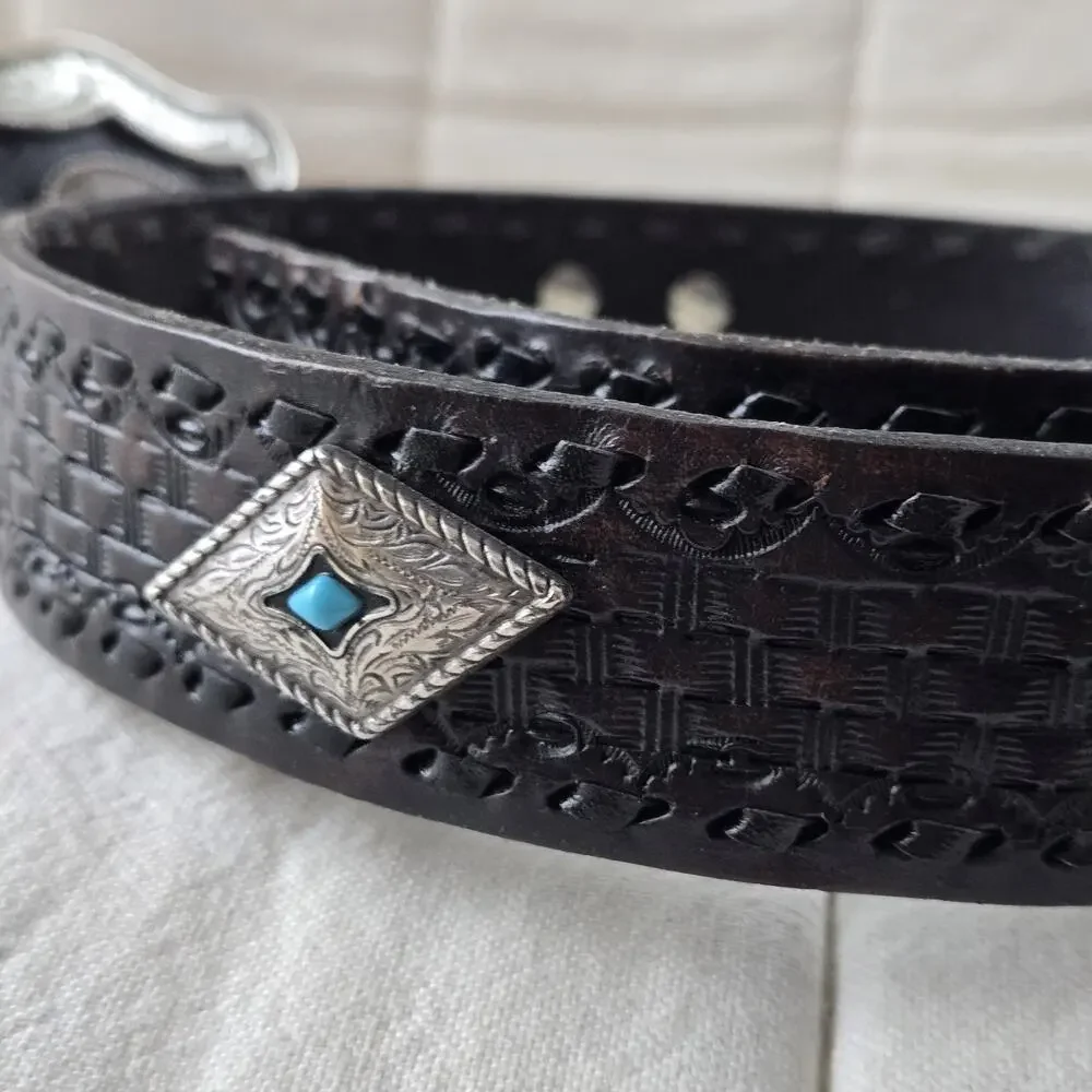 Southwestern Style Cowboy Buckle Belt By Ivan‎